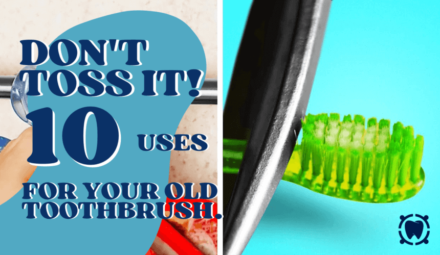 Discover creative ways to repurpose your old toothbrush. Image shows a toothbrush being broken and separated with tweezers.