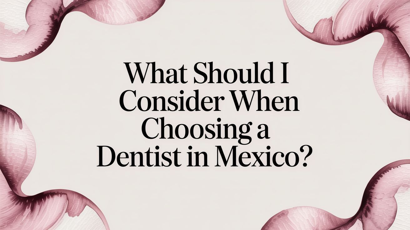 What should I consider when choosing a dentist in Mexico?