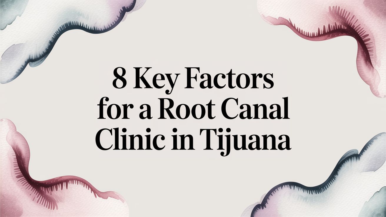 What should I consider when choosing a clinic for a root canal in Tijuana