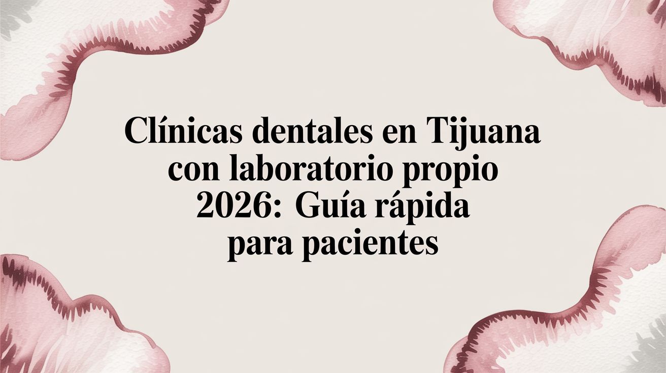 Clínicas dentales en Tijuana con laboratorio propio 2026: Guía rápida para pacientes