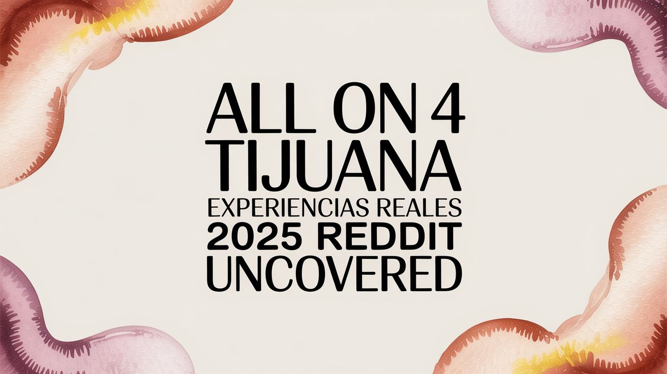 All On 4 Tijuana Experiencias Reales 2025 Reddit: The Unfiltered Truth from Real Patients